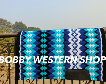 100% NEW ZEALAND Wool Horse Saddle Blanket/Pad - Western Show Ranch Pads - Wool Pads - Solid Custom Pads - Ranch Pads - Show Pads For Horse
