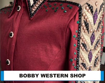 RED Western Show Shirt and Saddle blanket Combo