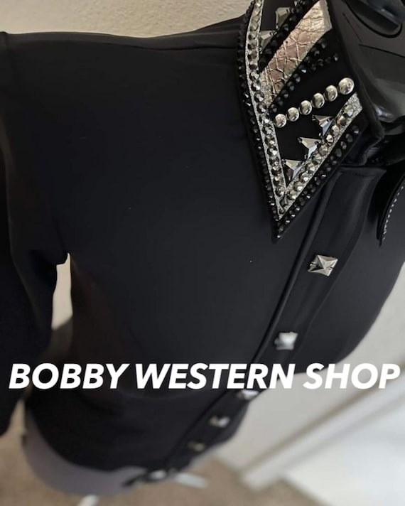 Best Selling Black Western Show Shirt With Swarovski Stones for Rodeo Queen Dress Horse Riding Jacket Showmanship Horsemanship  Equestrian
