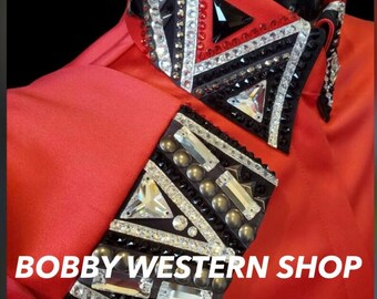 RED Western Show Shirt and Saddle blanket Combo
