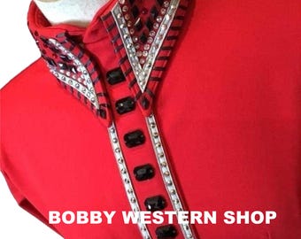 Retro Western Custom Rodeo Queen Shirt – Showmanship, Horsemanship, Western Pleasure Show Shirt & Women Rail Shirt