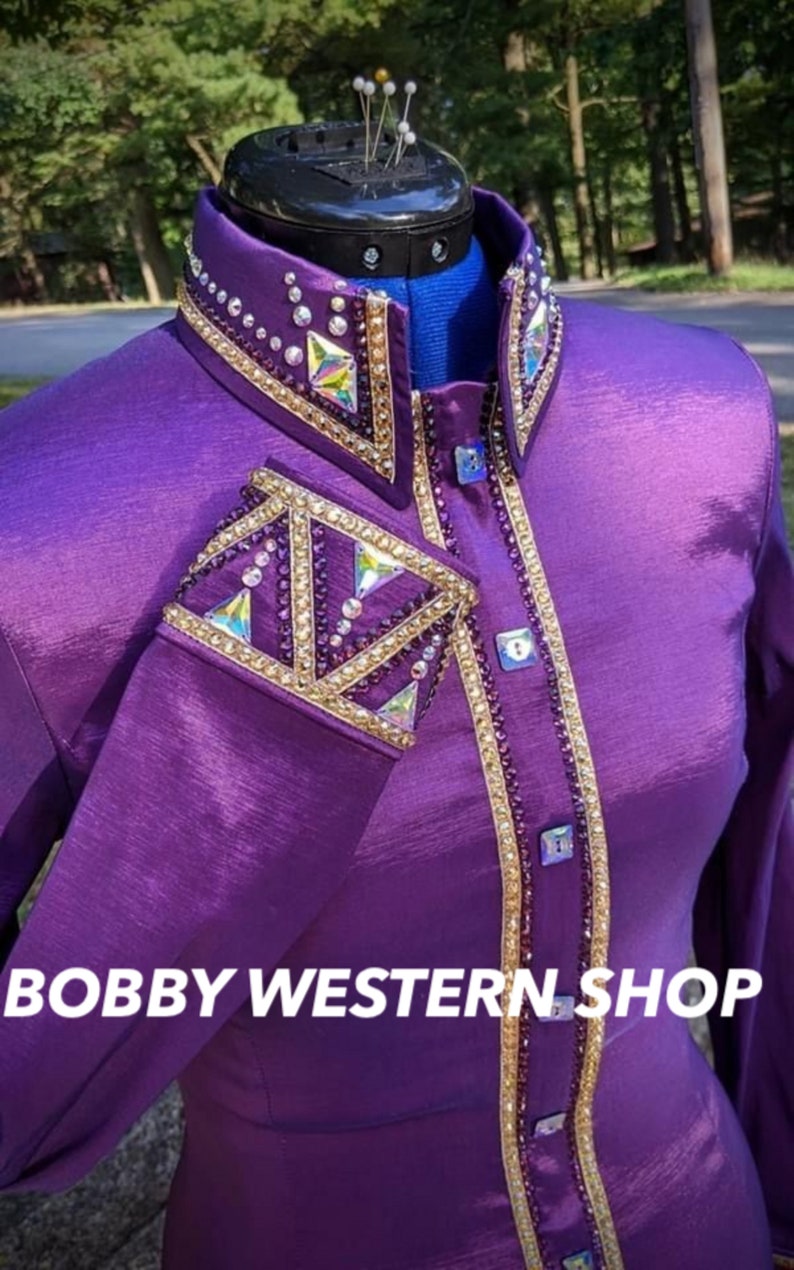 Purple Show Shirt for Rodeo Queen Dress Horse Riding Showmanship ...