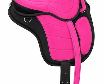 Best Selling Pink Freemax Saddle Lightweight Treeless Synthetic/Vegan
