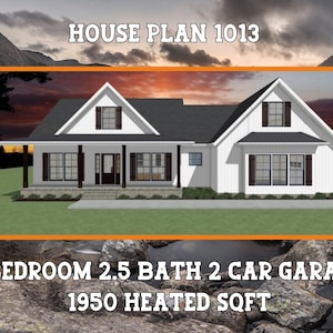 House Plan - 3 Bedroom 2.5 Bath 2 Car Garage