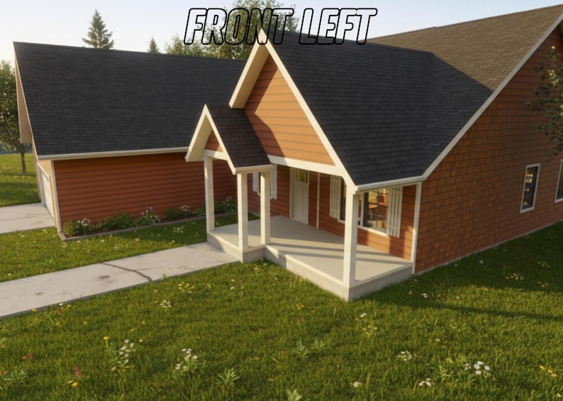 Traditional House Plan | 3 Bedroom 4 Bathroom | Traditional Floor Concept | Instant Download image 10