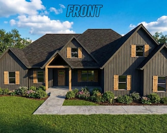 Traditional House Plan | 3 Bedroom 3 Bathroom | Traditional Floor Concept | Instant Download