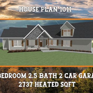 House Plan - 3 Bedroom 2.5 Bath 2 Car Garage