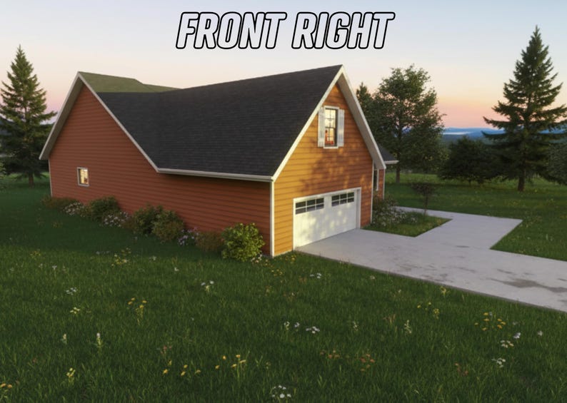 Traditional House Plan | 3 Bedroom 4 Bathroom | Traditional Floor Concept | Instant Download image 6