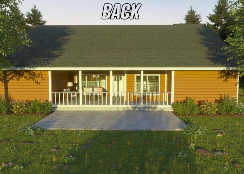 Traditional House Plan | 3 Bedroom 4 Bathroom | Traditional Floor Concept | Instant Download image 8