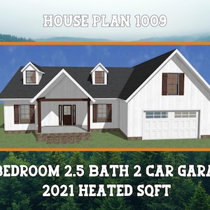 House Plan - 3 Bedroom 2.5 Bath 2 Car Garage