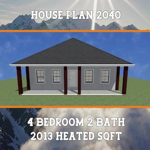 House Plan - 4 Bed 2 Bath