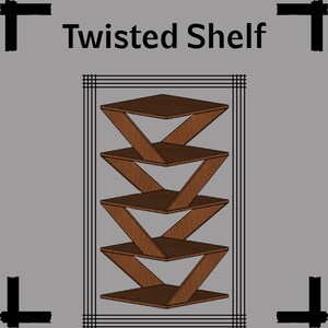 Twisted Corner Shelf - Digital File - Decoration - Furniture - Woodworking
