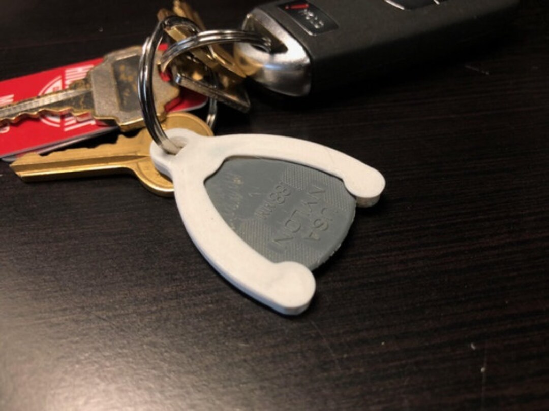 3D Printed Guitar Pick Holder Keychain Etsy