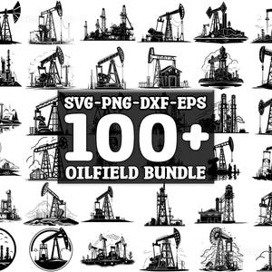 Oilfield SVG Bundle, Set of 100, Instant Digital Download, png, svg, eps, dxf