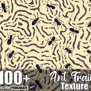 100+ Ant Trail Pattern Procreate Textures, Brushes for Procreate, Instant Digital Download