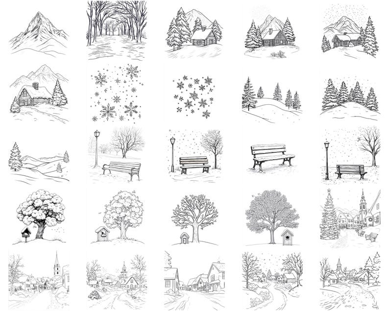 100+ Winter Wonderland Procreate Stamps, Brushes for Procreate, Instant ...