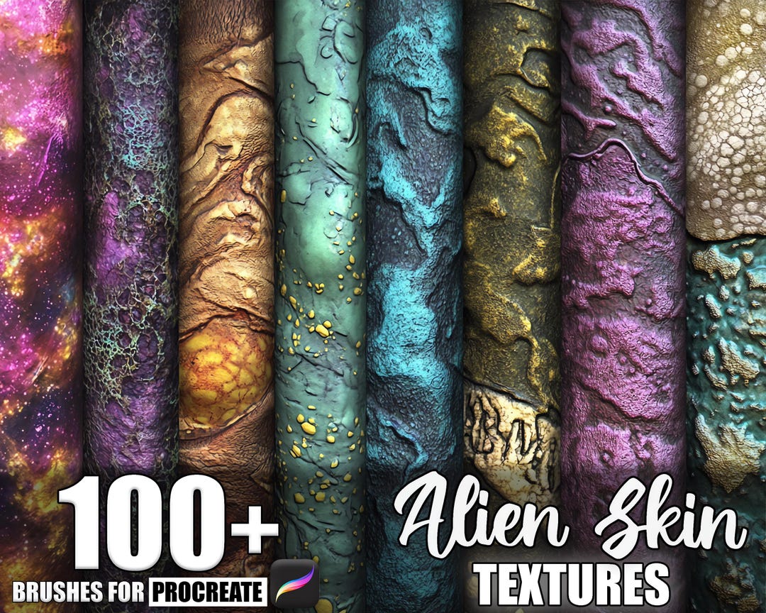 100+ Alien Skin Procreate Textures, Brushes for Procreate, Instant ...
