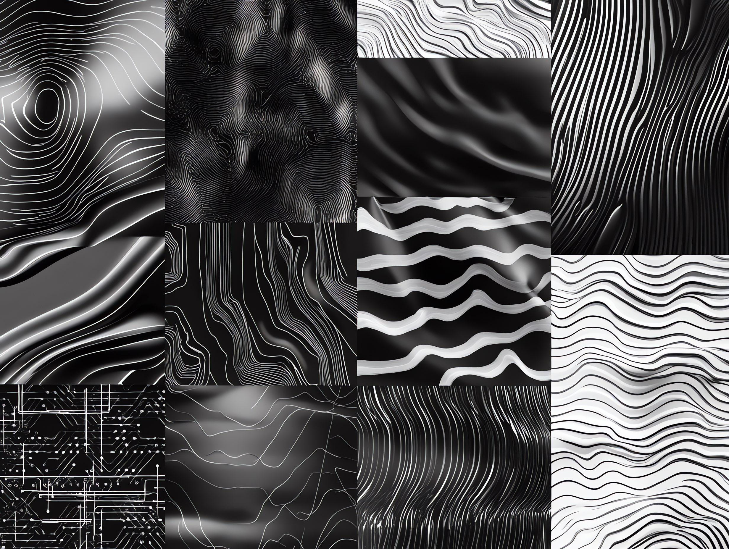 100+ Geometric Waves Procreate Textures, Brushes for Procreate, Instant ...