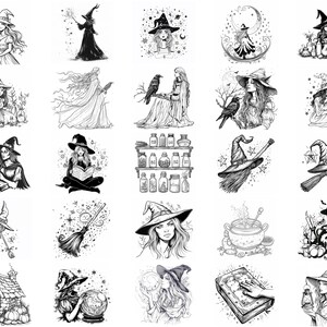 100+ Wicked Witches Procreate Stamps, Brushes for Procreate, Instant ...