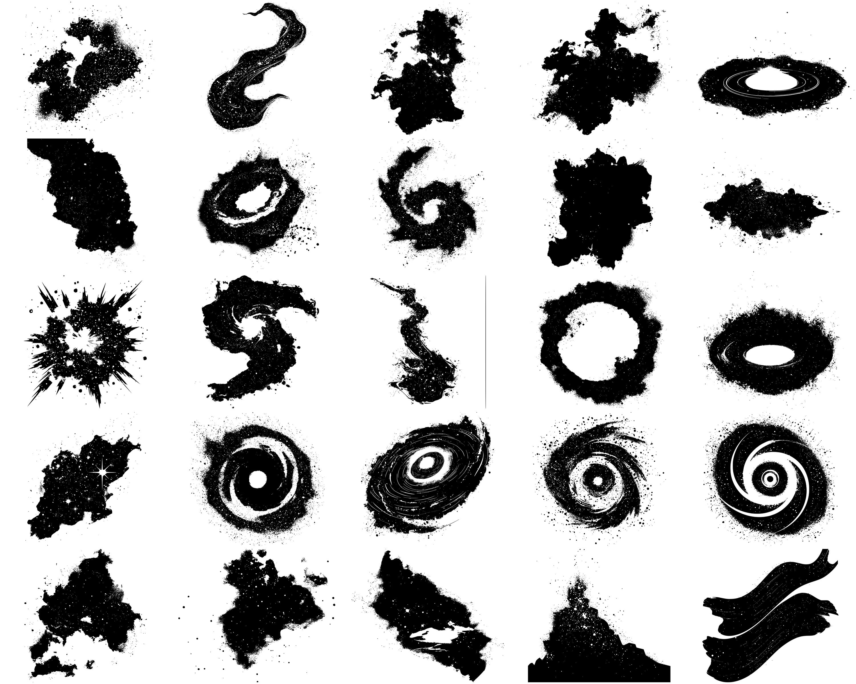 Cosmic Dust Clouds SVG Bundle, Set of 100, Instant Digital Download ...