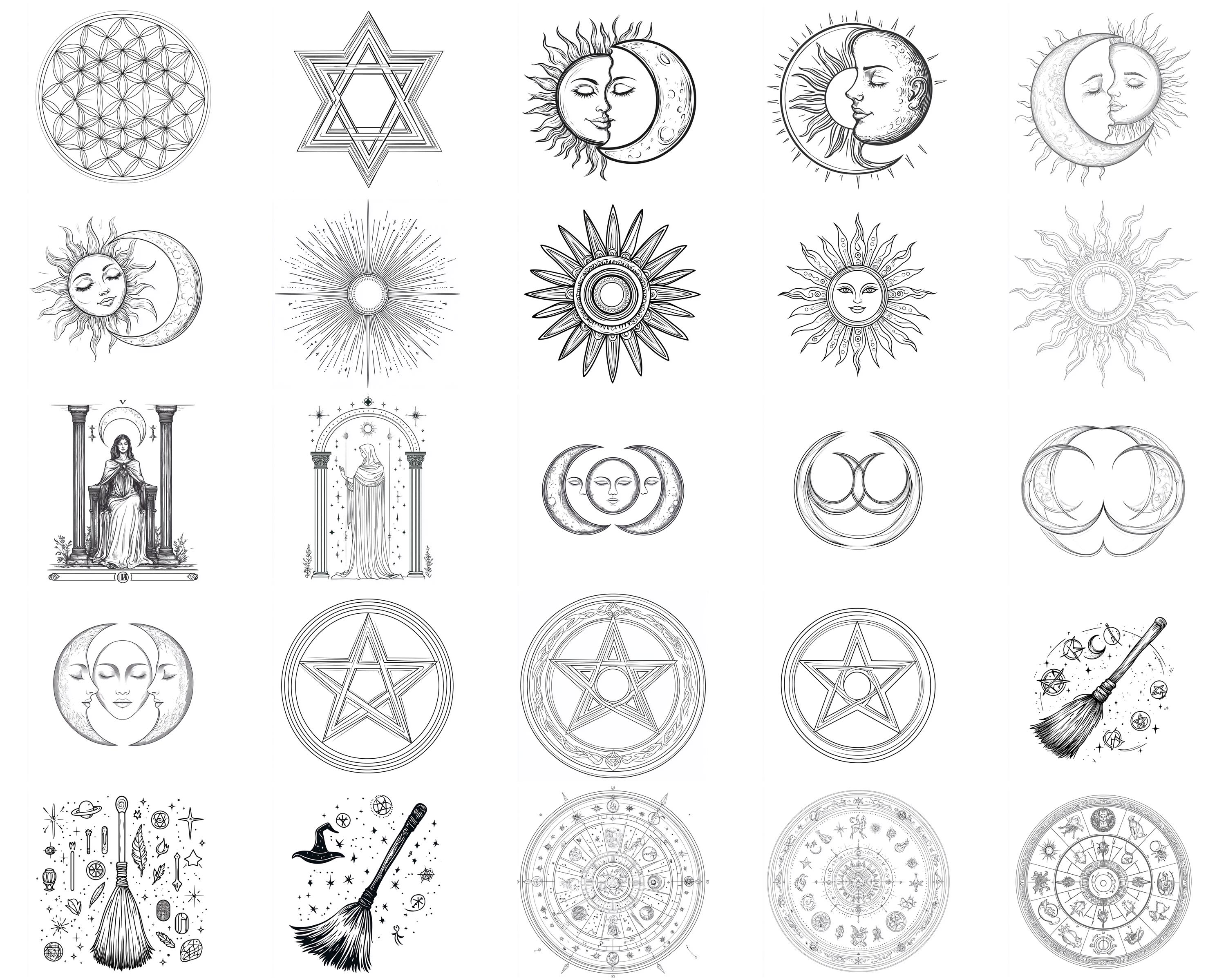 100+ Mystical Symbols Procreate Stamps, Brushes for Procreate, Instant ...