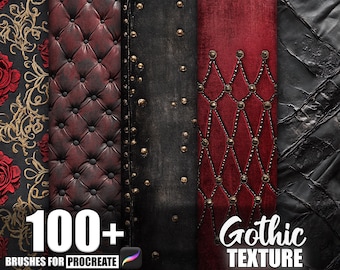 100+ Gothic Pattern Procreate Textures, Brushes for Procreate, Instant Digital Download