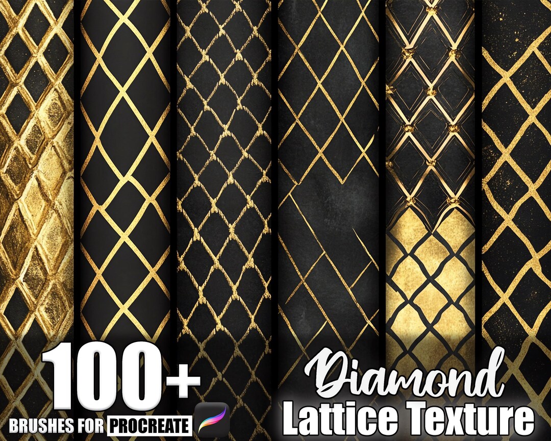 100+ Diamond Lattice Procreate Textures, Brushes for Procreate, Instant ...