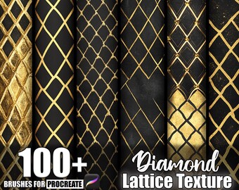 Plus de 100 textures de procréation Diamond Lattice, pinceaux pour procréer, téléchargement numérique instantané