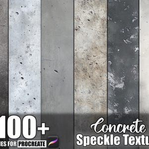 100+ Concrete Speckle Procreate Textures, Brushes for Procreate, Instant Digital Download