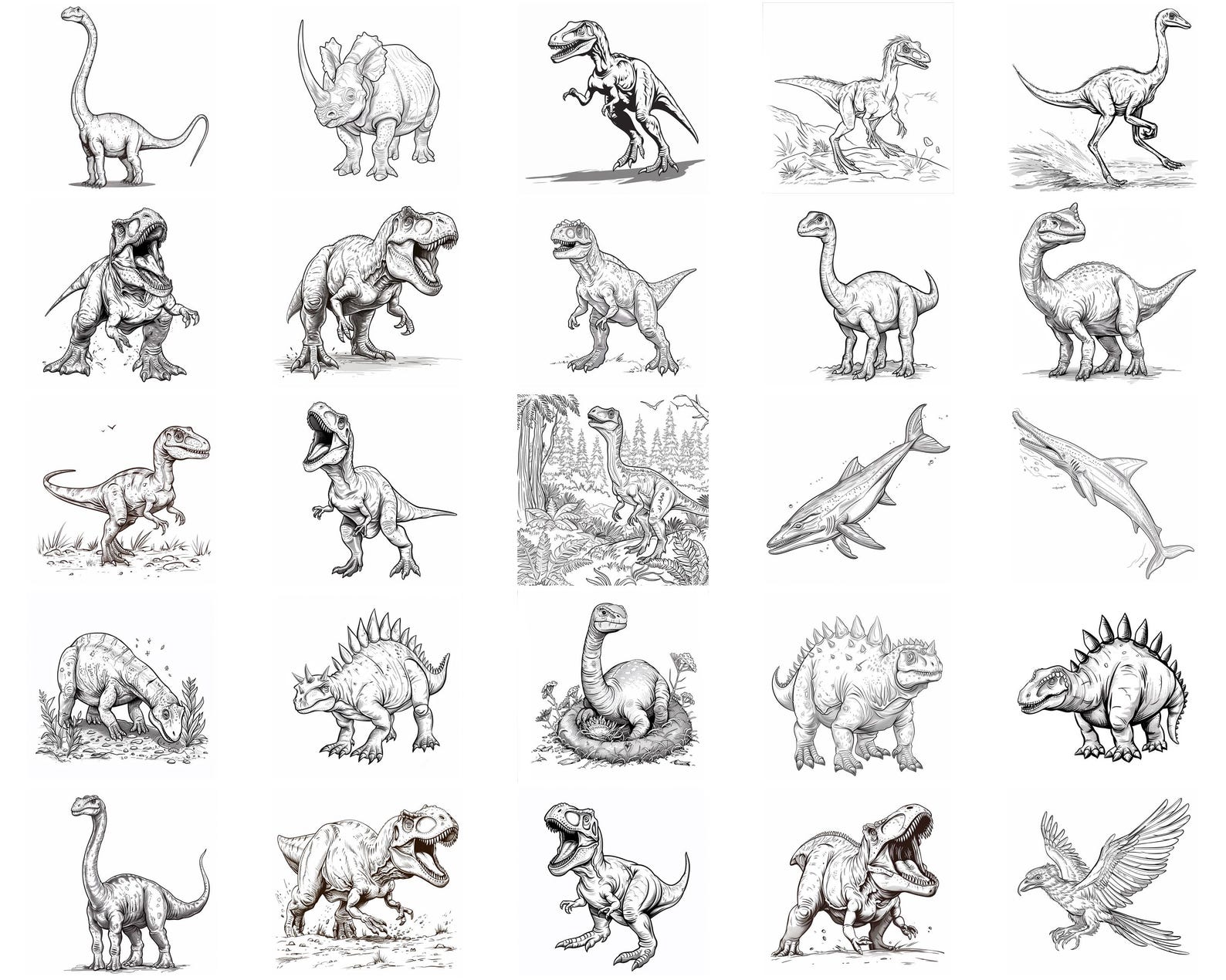100+ Dinosaur Procreate Stamps, Brushes for Procreate, Instant Digital ...