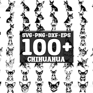 Chihuahua Dog SVG Bundle, Set of 100, Instant Digital Download, png, svg, eps, dxf