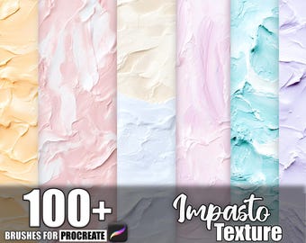 100+ Impasto Texture Procreate Textures, Brushes for Procreate, Instant Digital Download