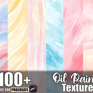100+ Oil Paint Procreate Textures, Brushes for Procreate, Instant Digital Download
