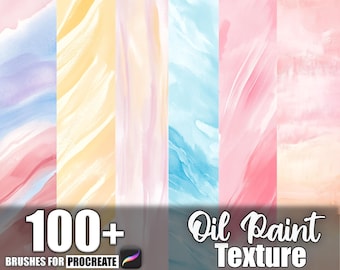 100+ Oil Paint Procreate Textures, Brushes for Procreate, Instant Digital Download