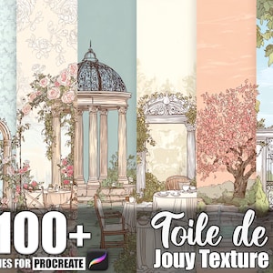 100+ Toile de Jouy Pattern Procreate Textures, Brushes for Procreate, Instant Digital Download