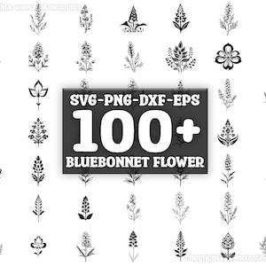 Blue Bonnet SVG Bundle, Set von 100, sofortiger digitaler Download, png, svg, eps, dxf