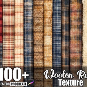 Plus de 100 textures de tapis en laine pour procréer, pinceaux pour procréer, téléchargement numérique instantané