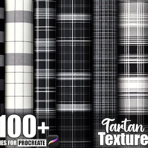 100+ Tartan Pattern Procreate Textures, Brushes for Procreate, Instant Digital Download