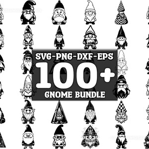 Gnome SVG Bundle, Set of 100, Instant Digital Download, png, svg, eps, dxf