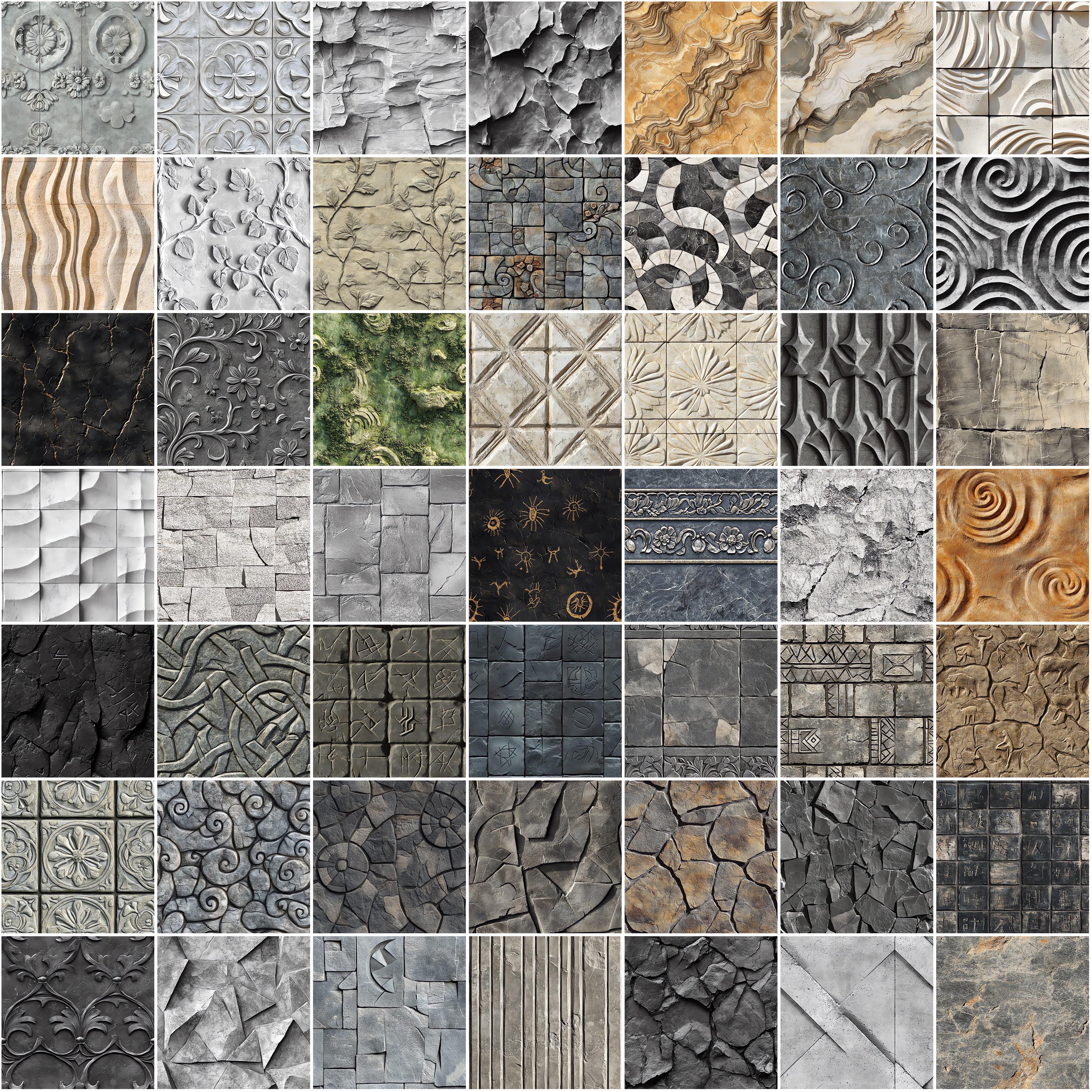 Procreate Draw Stone 100+ Etched Stone Procreate Textures, Brushes for Procreate, Instant ...