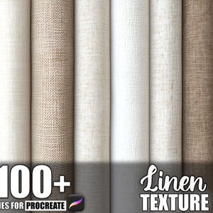 100+ Linen Procreate Textures, Brushes for Procreate, Instant Digital Download