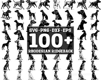 Rhodesian Ridgeback SVG Bundle, Set of 100, Instant Digital Download, png, svg, eps, dxf