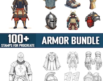 100+ Armor Procreate Stamps, Brushes for Procreate, Instant Digital Download