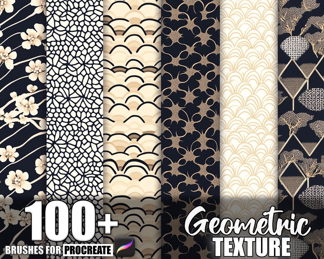 100+ Geometric Pattern Procreate Textures, Brushes for Procreate ...