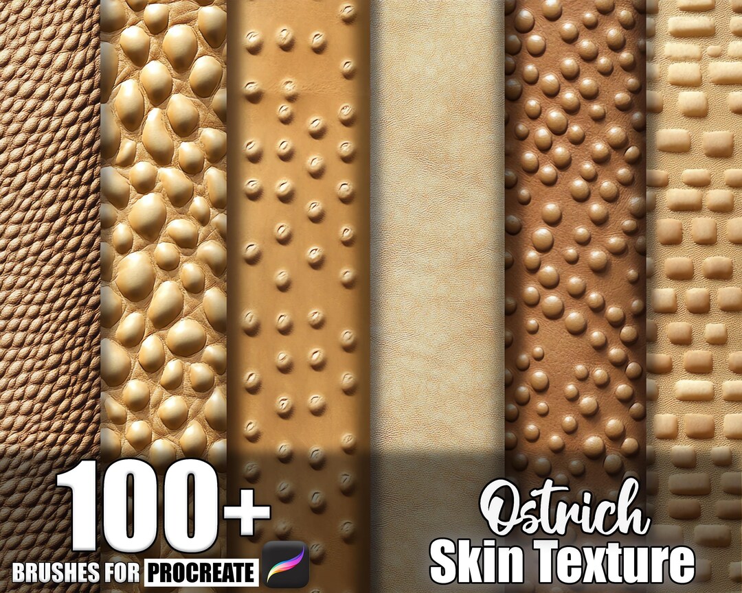 100+ Ostrich Skin Procreate Textures, Brushes for Procreate, Instant ...