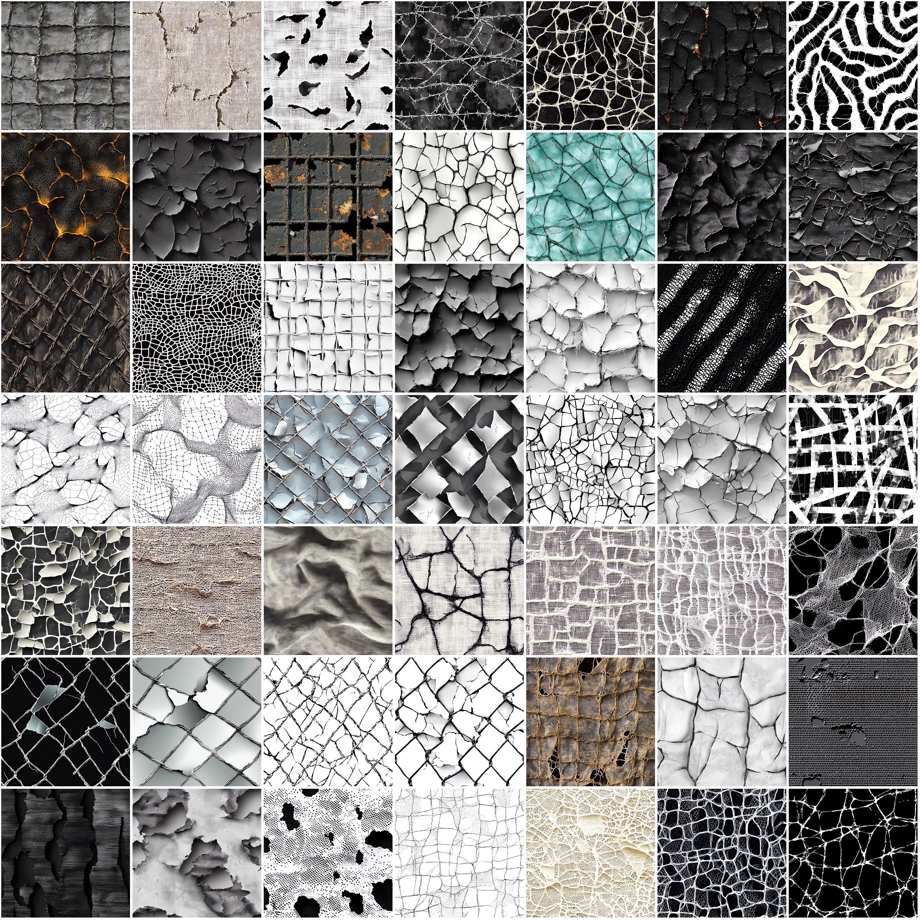 100+ Torn Mesh Procreate Textures, Brushes for Procreate, Instant ...