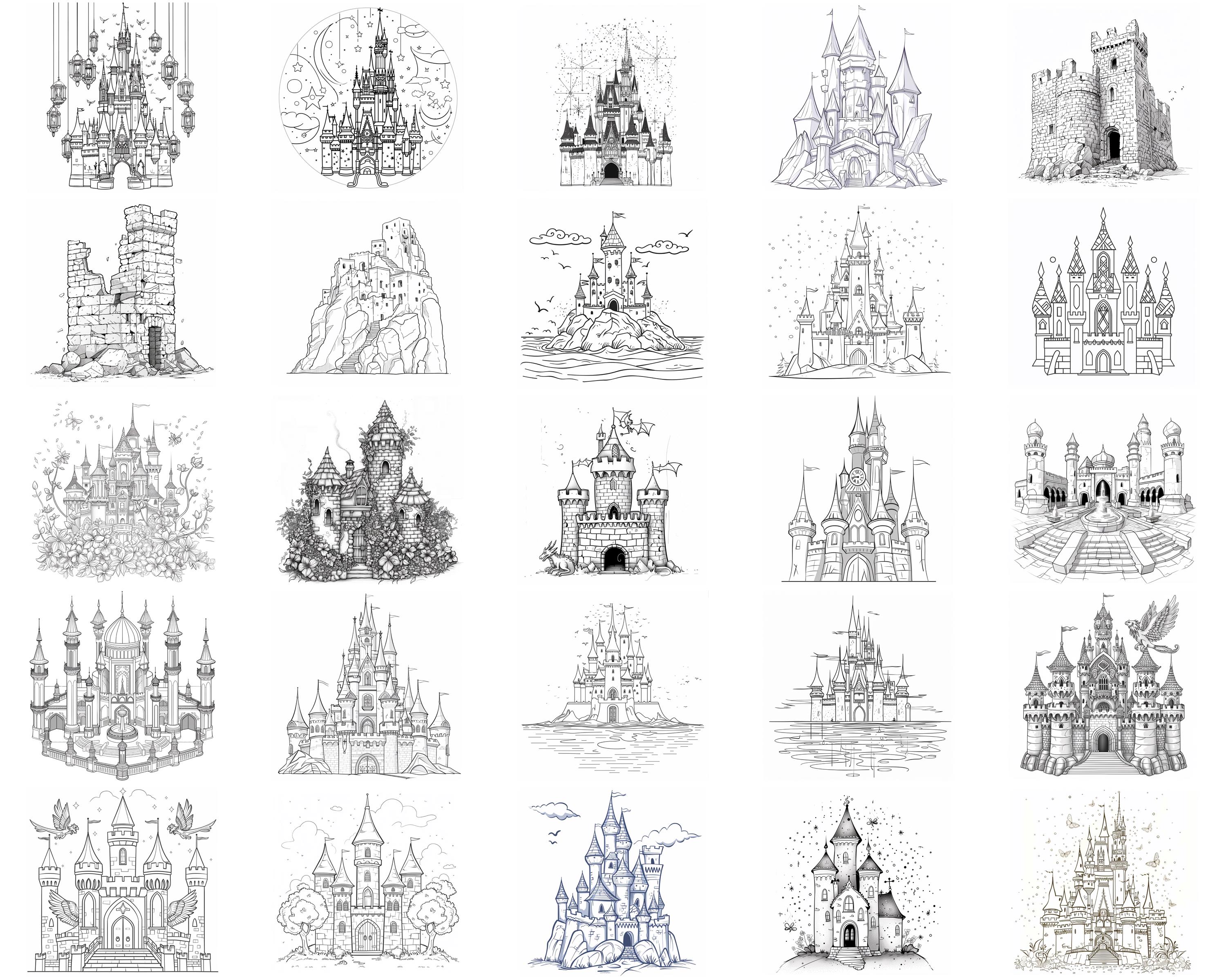 100+ Mystical Castle Procreate Stamps, Brushes for Procreate, Instant ...