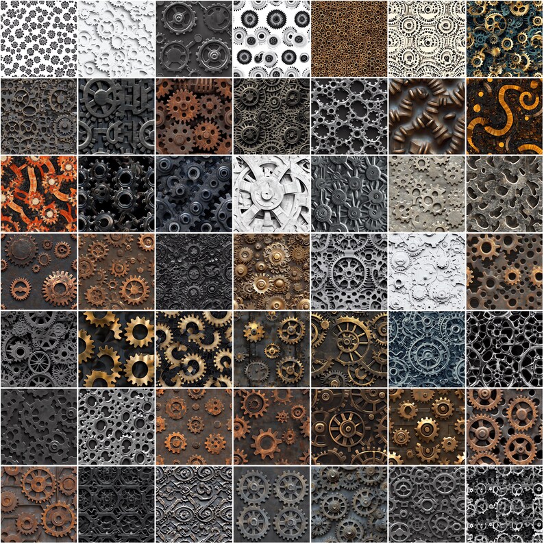 100+ Interlocking Cog Wheels Procreate Textures, Brushes for Procreate ...