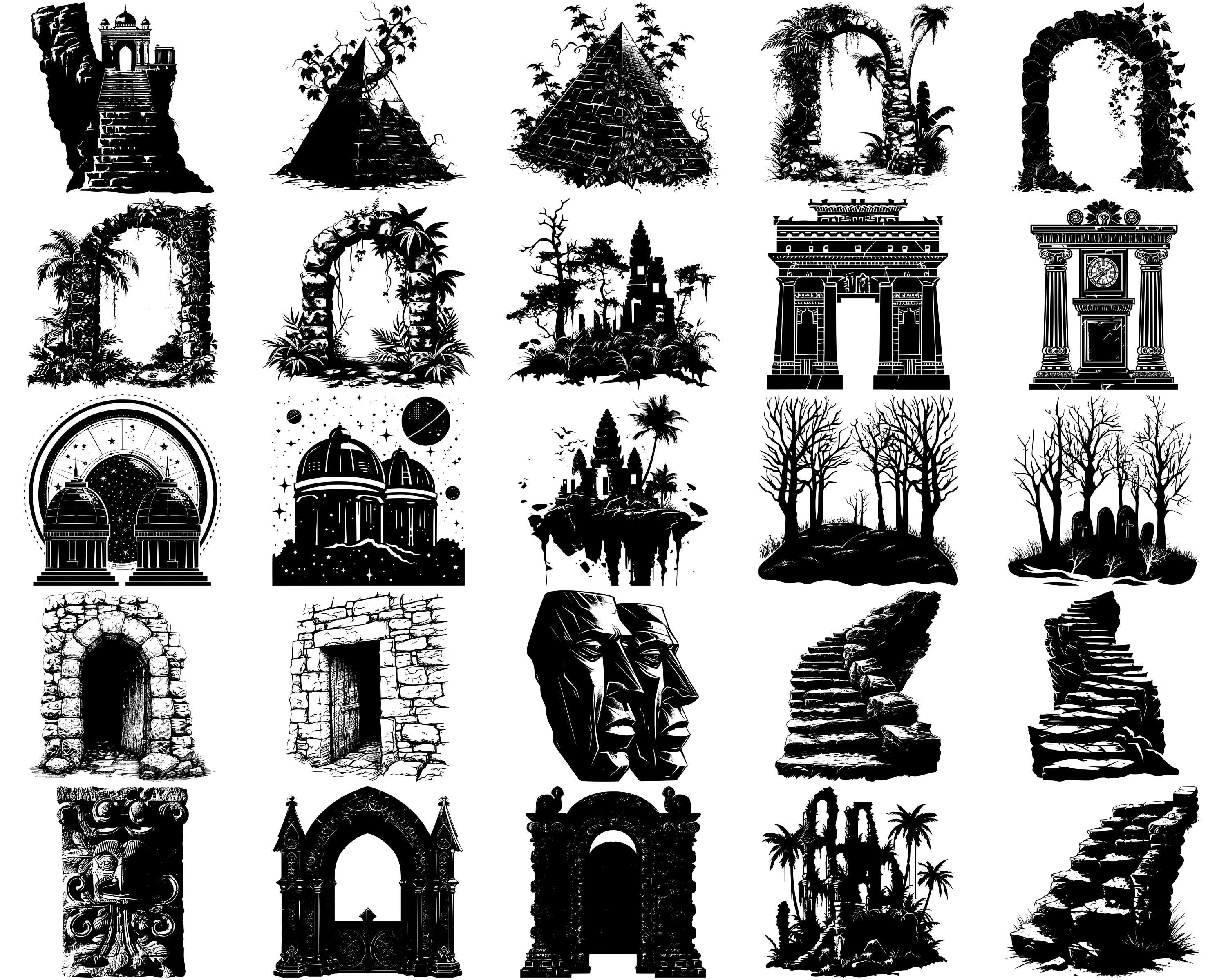 Ancient Relics SVG Bundle, Set of 100, Instant Digital Download, Png ...