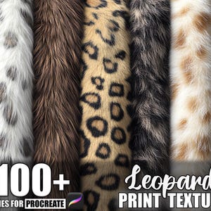 100+ Leopard Print Procreate Textures, Brushes for Procreate, Instant Digital Download